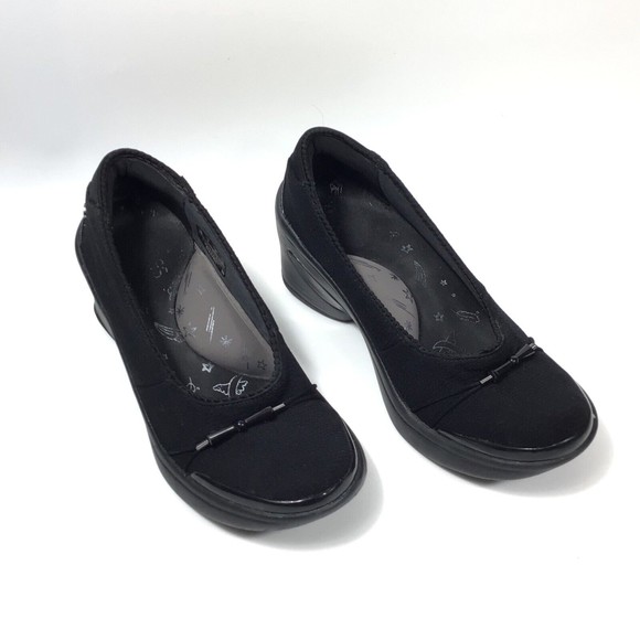 Bzees Shoes - BZEES Shoes Womens 7M Black Electric Slip-On Closed Toe Comfort Chunky Heel Euc